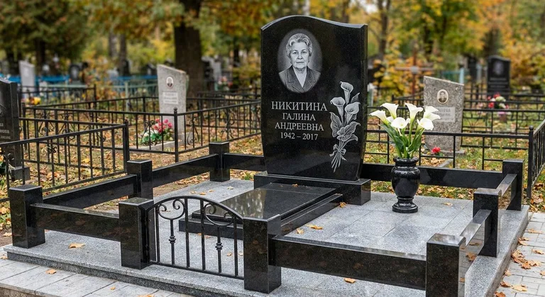 Памятник с гравировкой калл — выполненная работа «Никитина» в Набережных Челнах