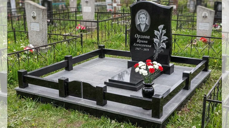 Памятник с гравировкой калл — выполненная работа «Орлова» в Набережных Челнах