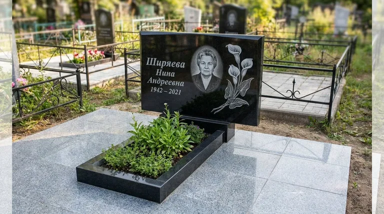 Памятник с гравировкой калл — выполненная работа «Ширяева» в Набережных Челнах