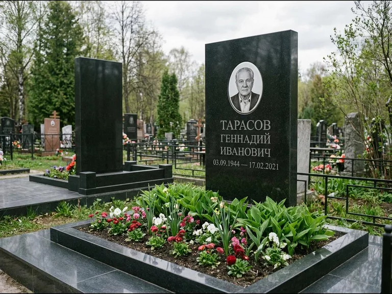 Керамический портрет на габбро-диабазе в Набережных Челнах