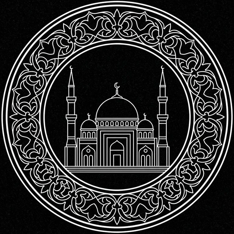 Эскиз: В медальоне — круглый медальон с восточным кантом в Набережных Челнах
