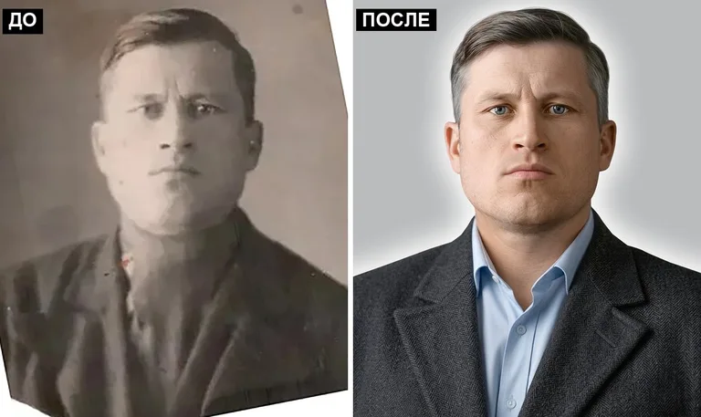 Ретушь фото на памятник — замена одежды: до и после в Набережных Челнах
