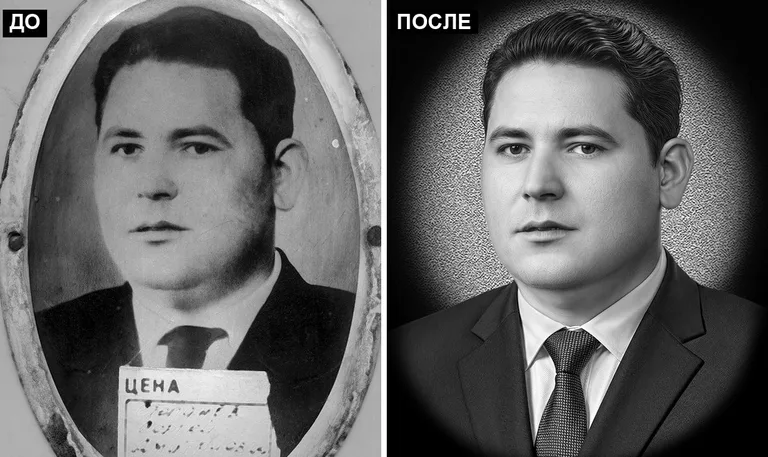 Ретушь фото на памятник — реставрация фотографии: до и после в Набережных Челнах