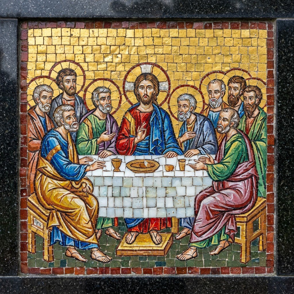 Мозаика на памятник: тайная вечеря — многофигурный сюжет