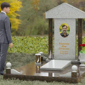 Комбинированный памятник для одного - П104