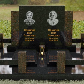 Горизонтальный комбинированный памятник на двоих П132 - П132