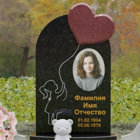 Гранитный вертикальный памятник на могилу - П141