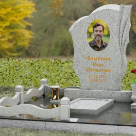 Вертикальный памятник из гранита светский - П147