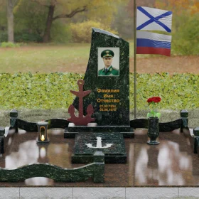 Гранитный вертикальный памятник для одного - П189