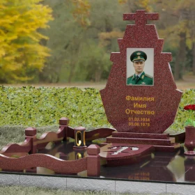 Гранитный вертикальный памятник для одного - П198