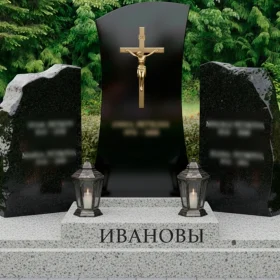 Вертикальный Гранитный Православный мемориальный комплекс - ПН212