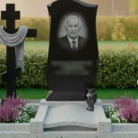 Гранитный православный памятник для одного - ПН416