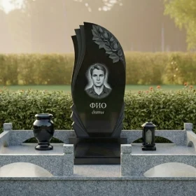 Гранитный вертикальный светский памятник для мемориала - ПН443