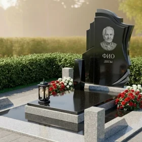 Гранитный вертикальный светский памятник для мемориала - ПН446