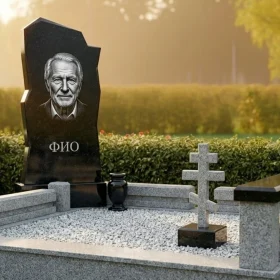 Гранитный мемориальный комплекс ПН460 с крестом