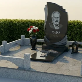 Православный гранитный памятник ПН463 с крестом