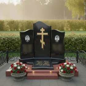 Гранитный памятник для двоих православный - ПН652