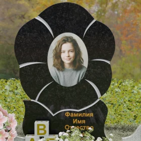 Гранитный вертикальный светский памятник на одного - П233