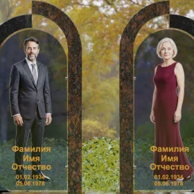 Вертикальный памятник гранит-стекло П260 - П260
