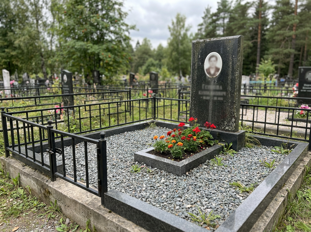 Благоустройство могилы в Набережных Челнах — пример 4