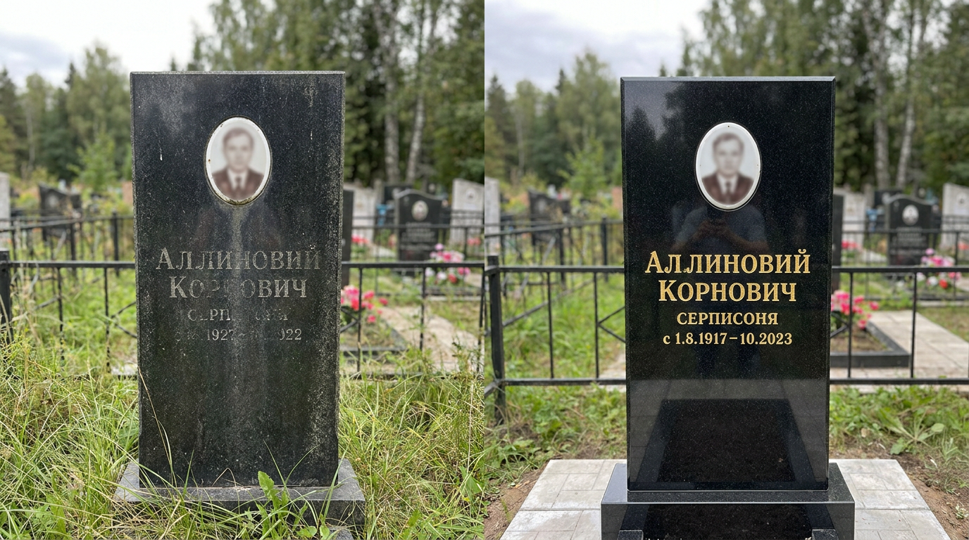 Реставрация памятника в Набережных Челнах — пример 2