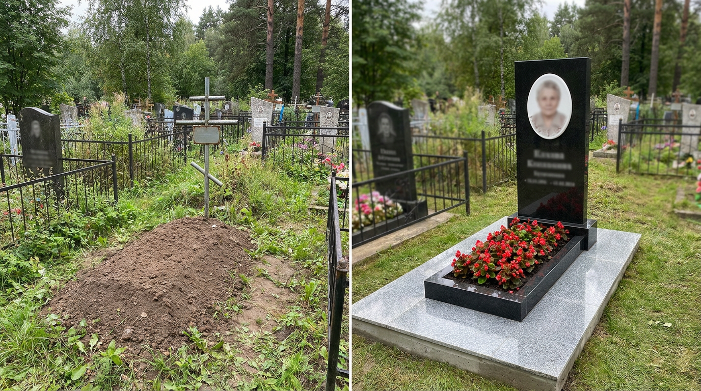 Установка памятника в Набережных Челнах — пример 2